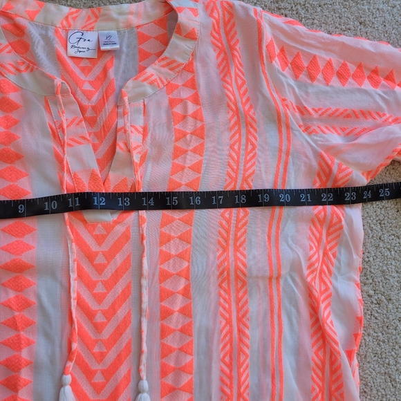 Goa Beachwear by Japna Women’s Coral Pink Beach Cover-Up Tunic Size XL - Picture 6 of 9